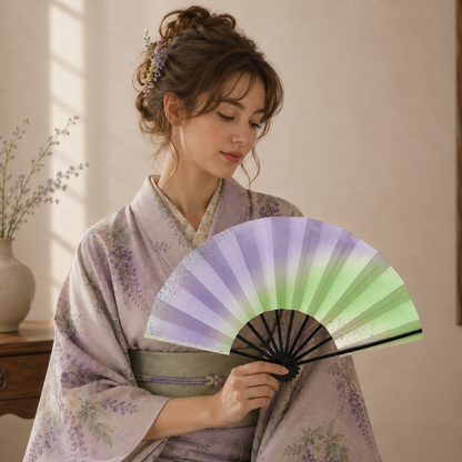 "Northern Lights" Vintage Dance Fan