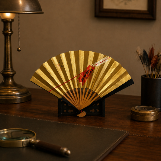 "Lucky Arrow" Vintage Folding Fan