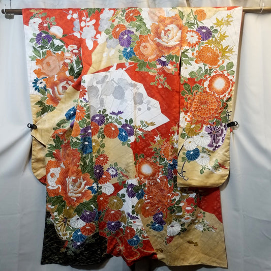 "Shimmer and Shine" Vintage Furisode Kimono