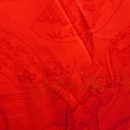 "Red with Crane" Vintage Underkimono