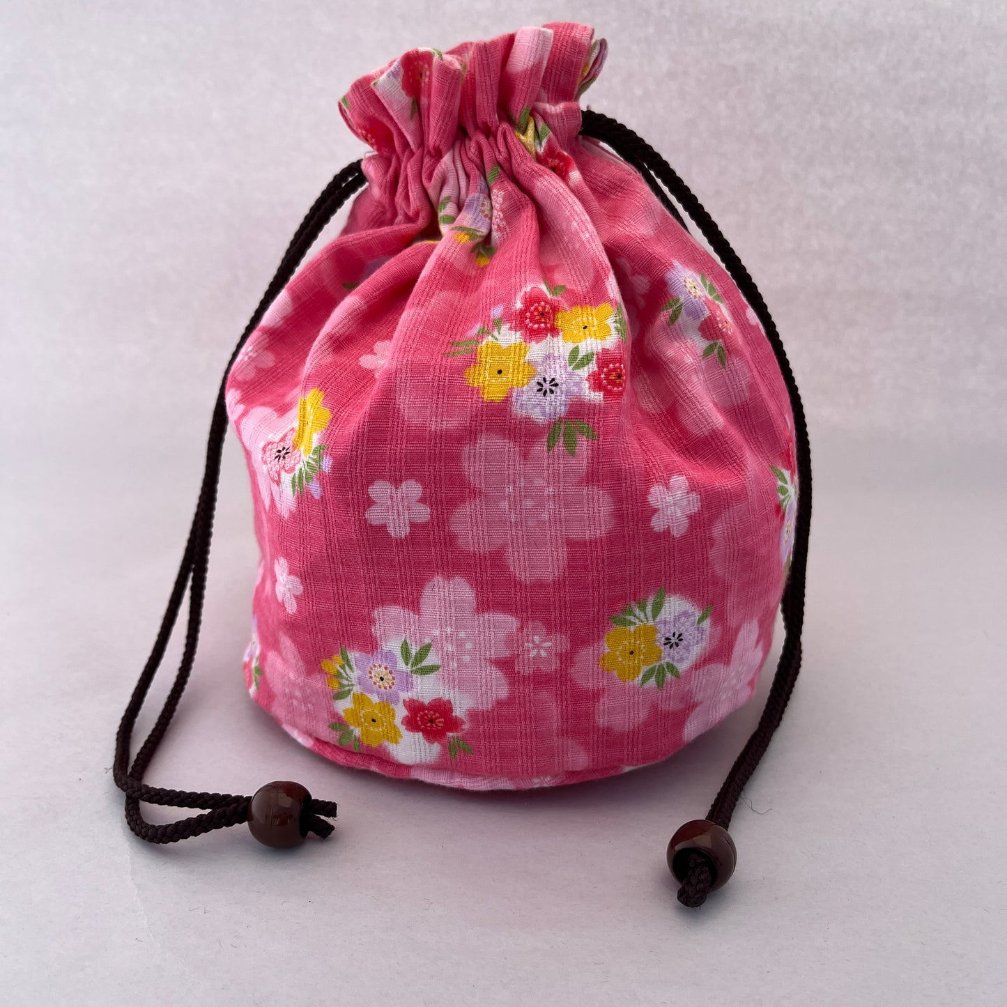 "Pixie Pink" Japanese Kinchaku Purse