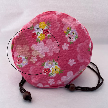 "Pixie Pink" Japanese Kinchaku Purse