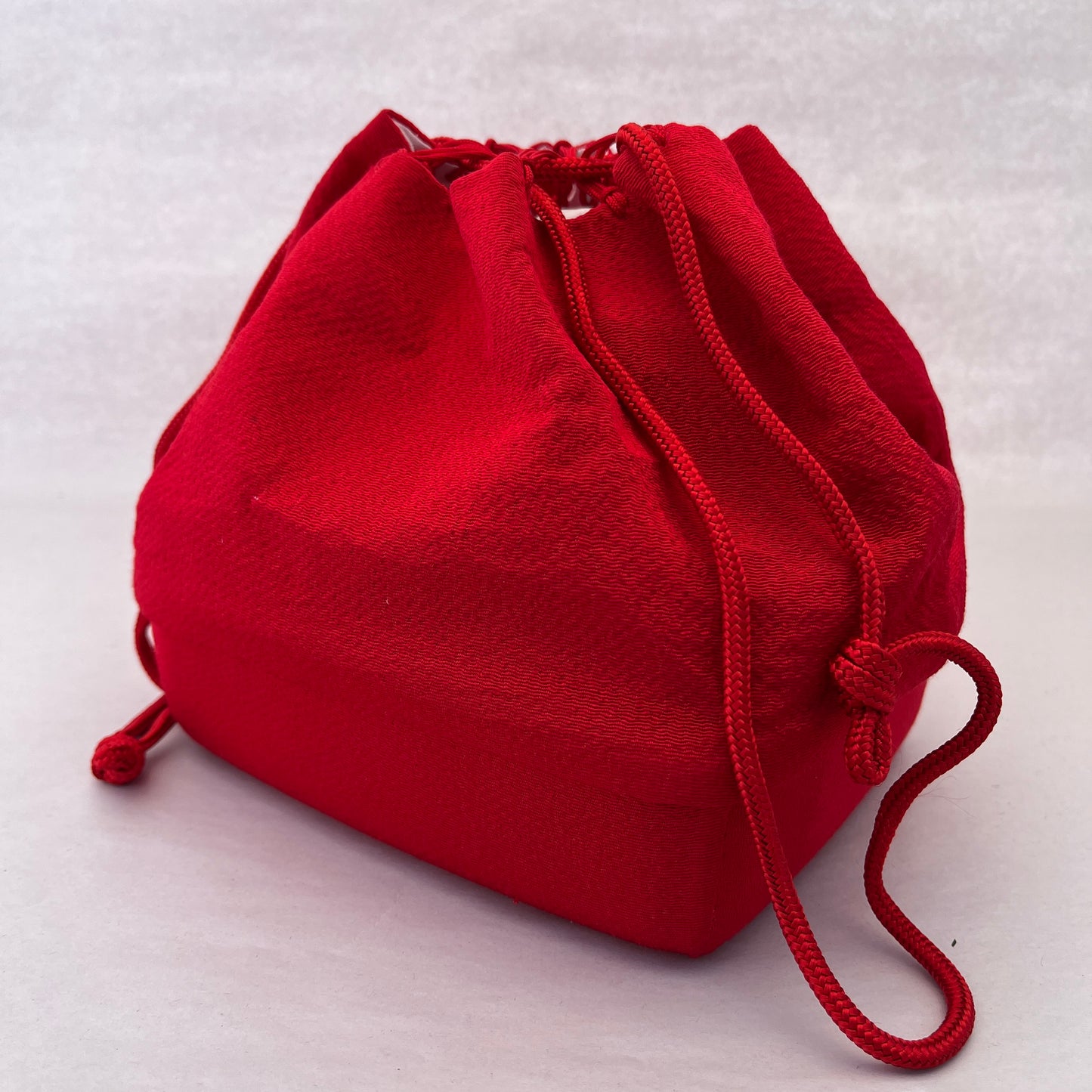 "Solid Red" Japanese Kinchaku Purse