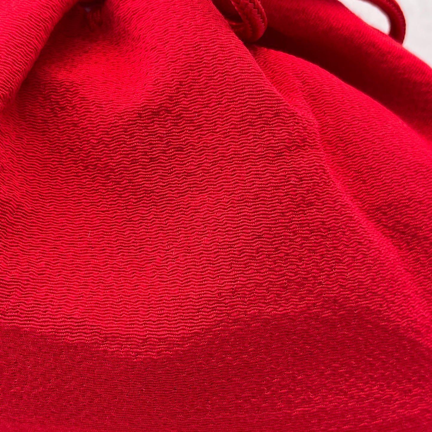 "Solid Red" Japanese Kinchaku Purse