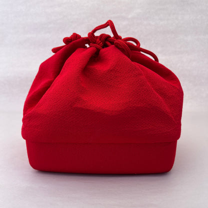 "Solid Red" Japanese Kinchaku Purse