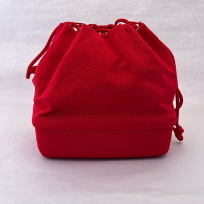 "Solid Red" Japanese Kinchaku Purse