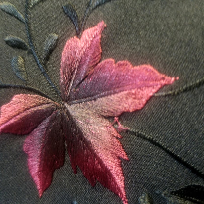 "Embroidered Leaves" XL Oki Haori