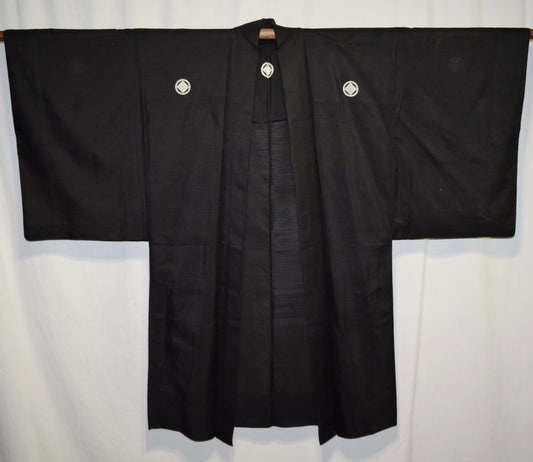 "Unlined with Crests" Man's Summer Haori