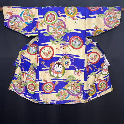 "Smiling Cat" Vintage Boy's Kimono