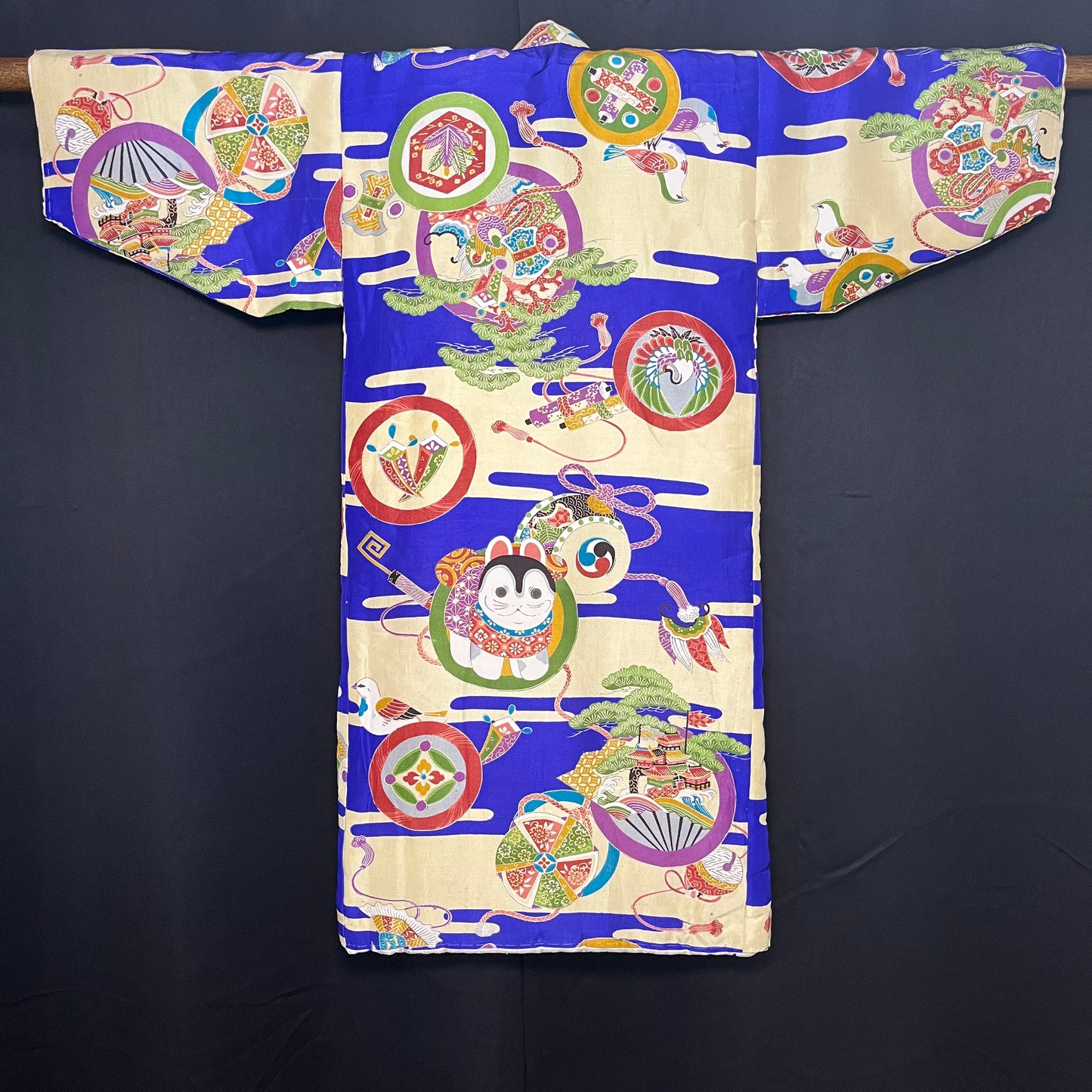 "Smiling Cat" Vintage Boy's Kimono