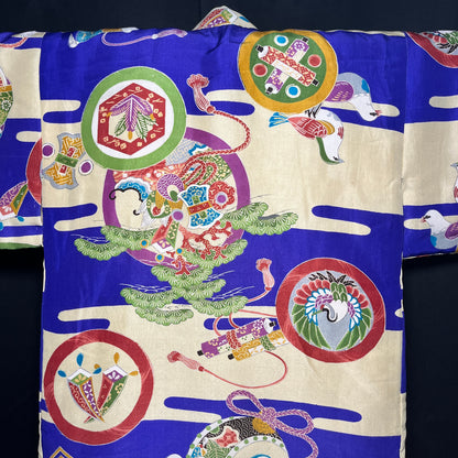 "Smiling Cat" Vintage Boy's Kimono