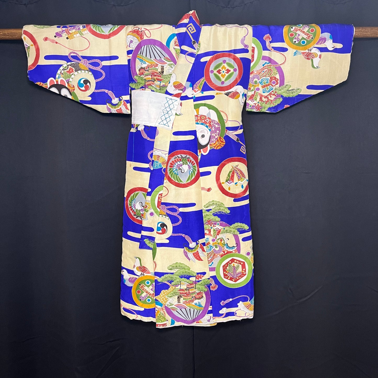 "Smiling Cat" Vintage Boy's Kimono