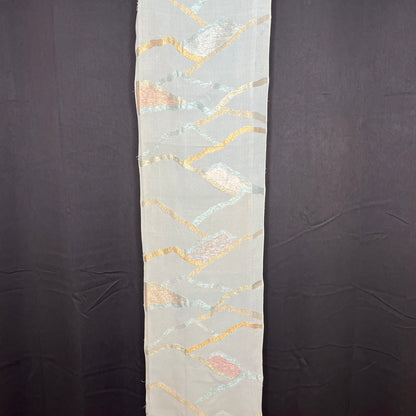 "Metallics on Blue" Vintage Kimono Yardage