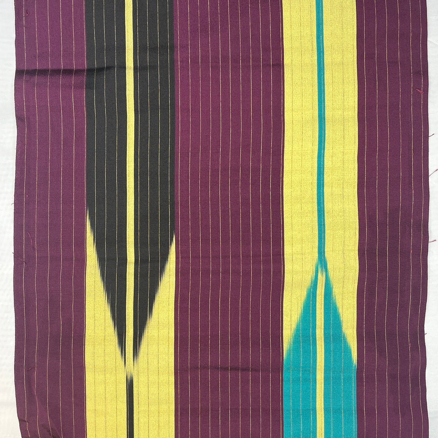 "Ikat Pinstripes" Vintage Kimono Yardage