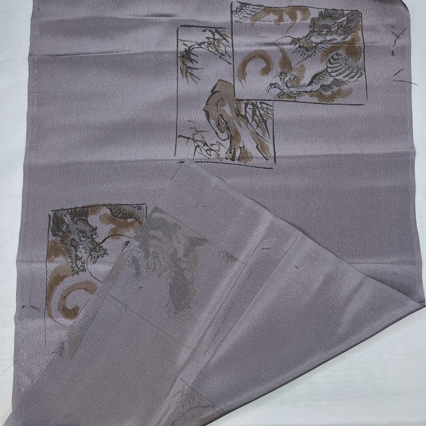 "Tiger and Dragon" Vintage Kimono Yardage