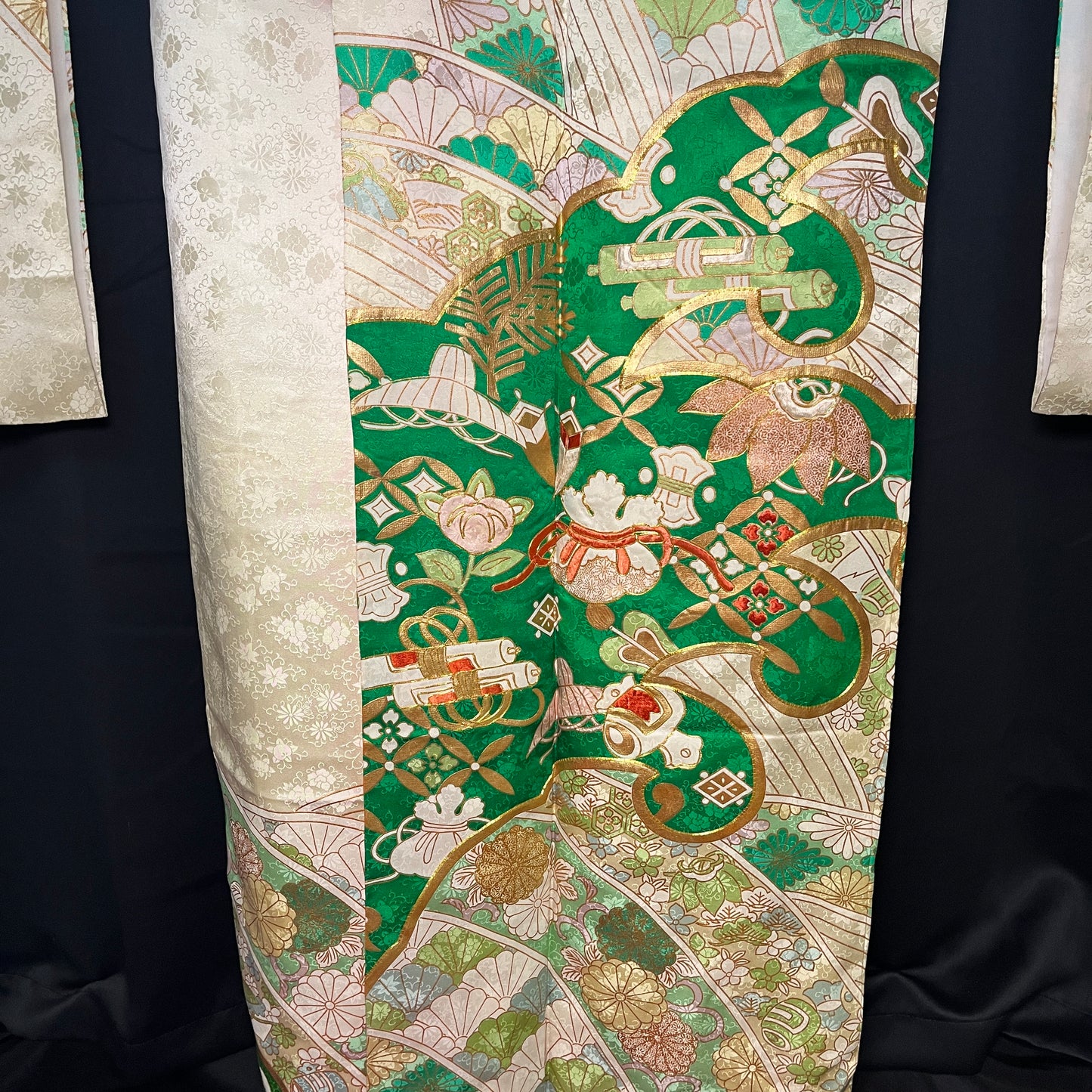 "Buddhist Traveler" Vintage Furisode Kimono