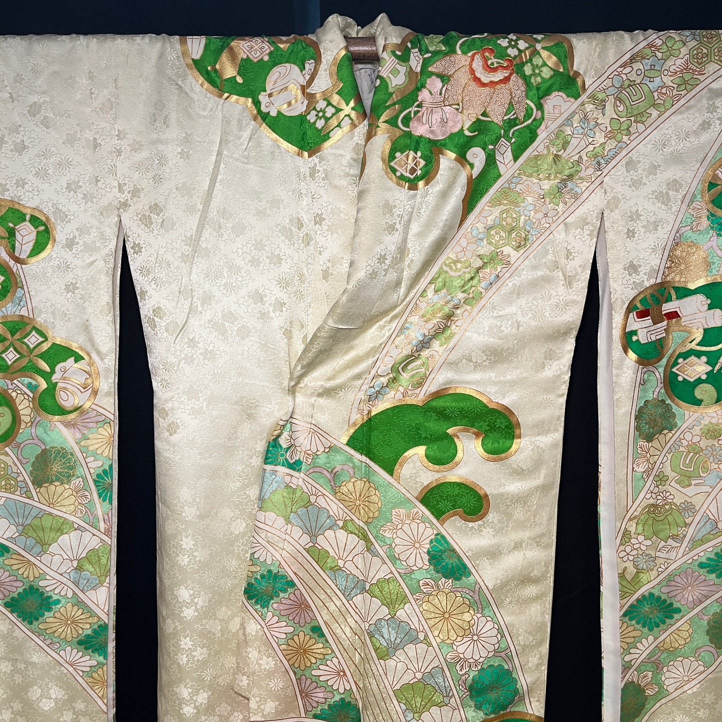 "Buddhist Traveler" Vintage Furisode Kimono