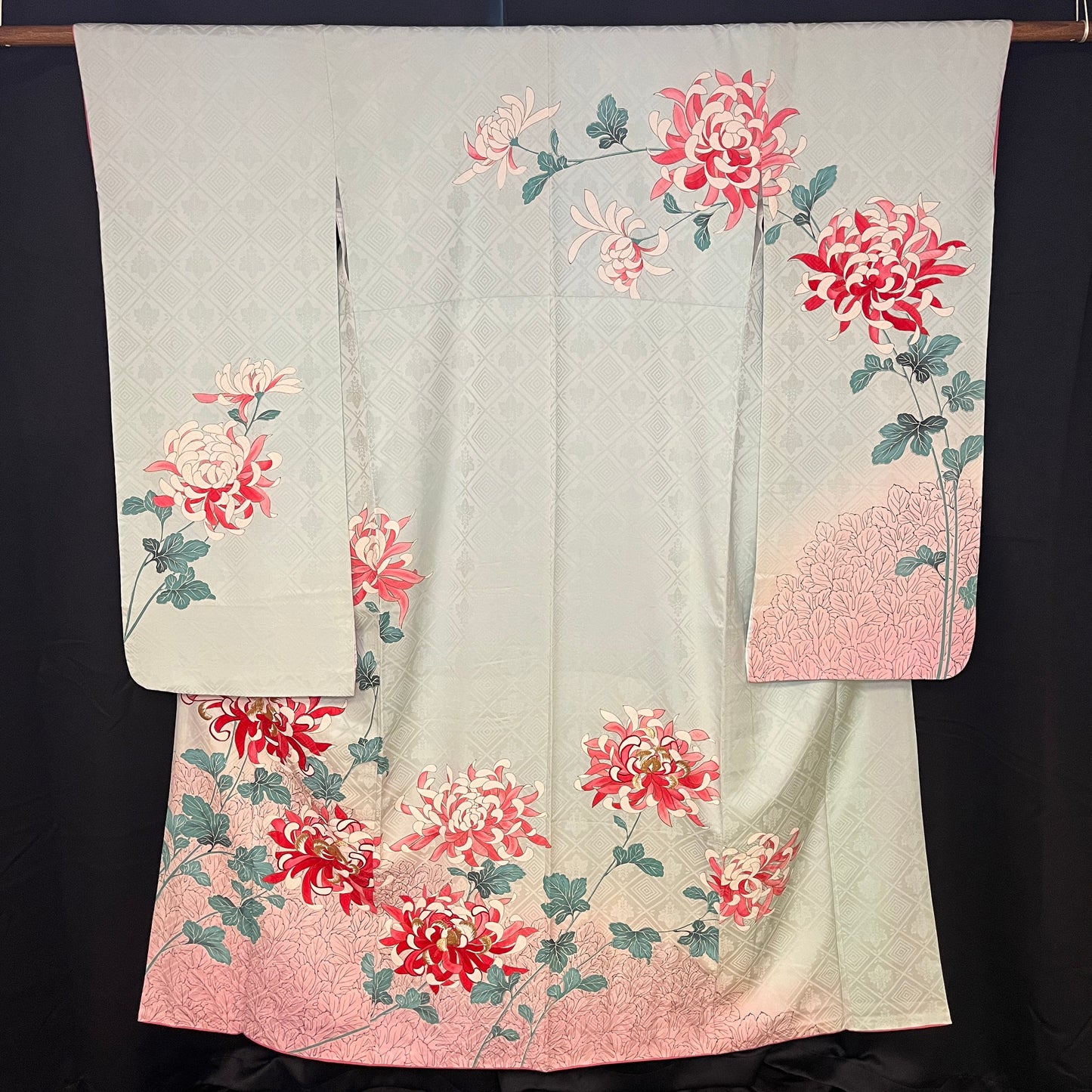 "Spider Mums" Vintage Furisode Kimono