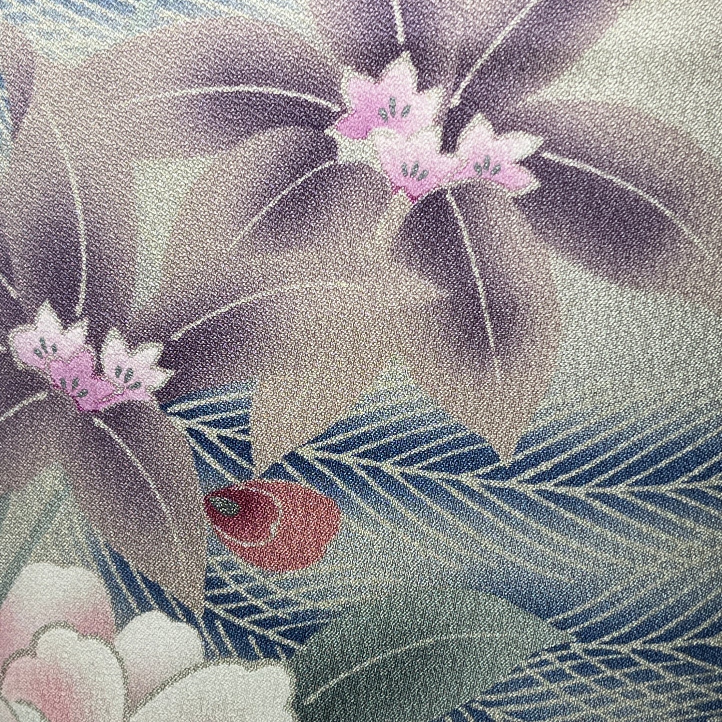 "Hidden Peacocks" Vintage Furisode Kimono