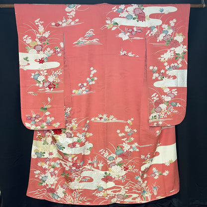 "Taisho Garden" Vintage Furisode Kimono