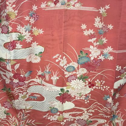 "Taisho Garden" Vintage Furisode Kimono