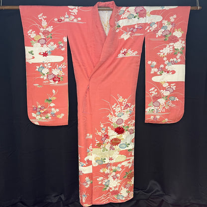 "Taisho Garden" Vintage Furisode Kimono