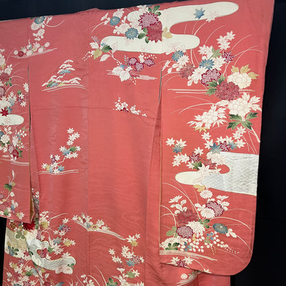 "Taisho Garden" Vintage Furisode Kimono