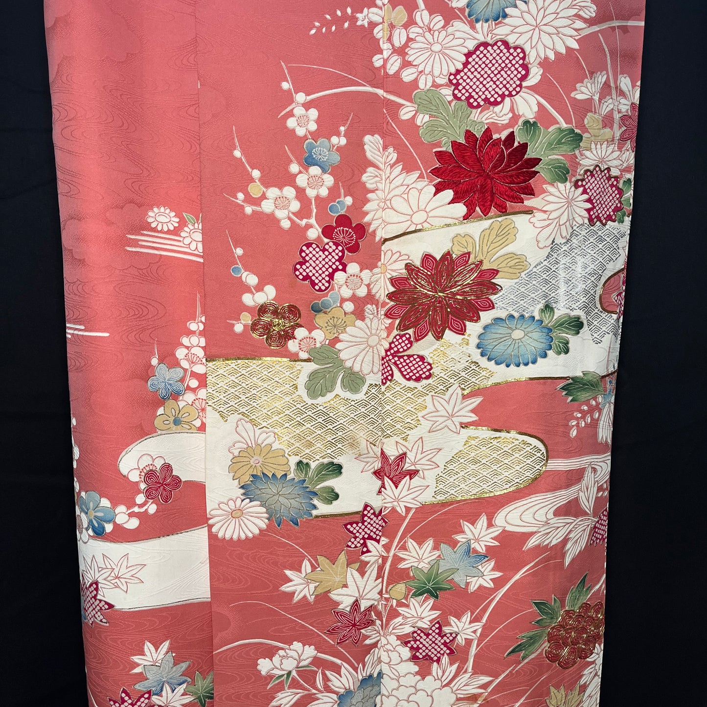 "Taisho Garden" Vintage Furisode Kimono