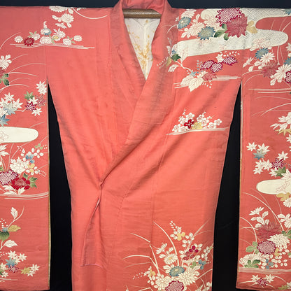 "Taisho Garden" Vintage Furisode Kimono