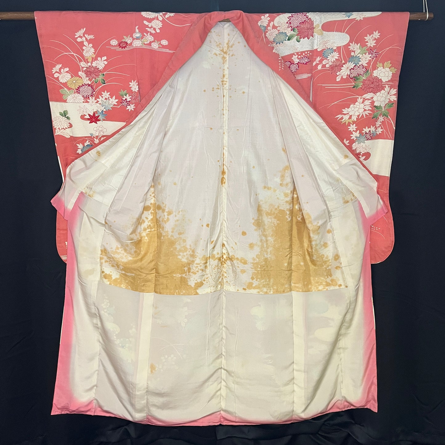 "Taisho Garden" Vintage Furisode Kimono