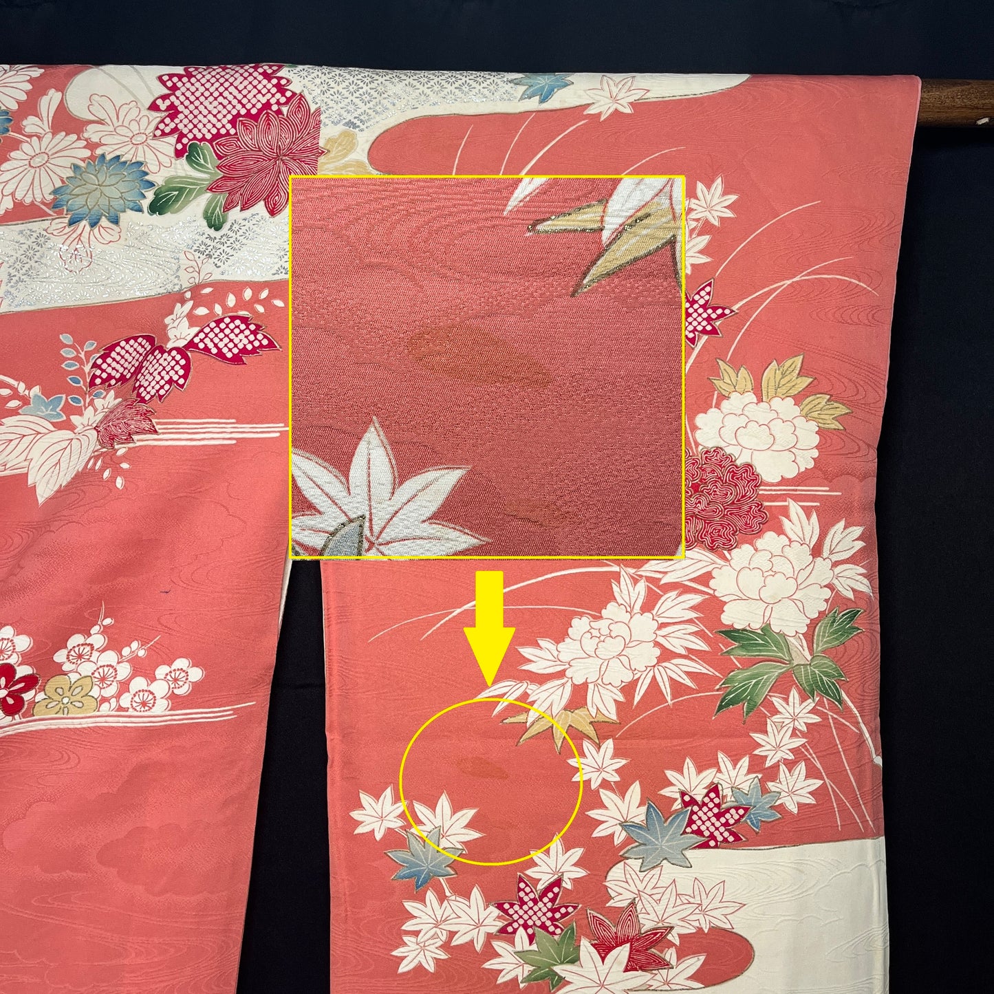 "Taisho Garden" Vintage Furisode Kimono