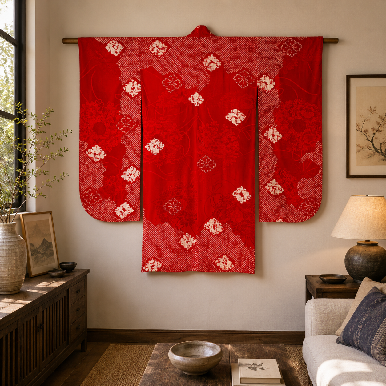 "Cherries Jubilee" Vintage Juban Underkimono