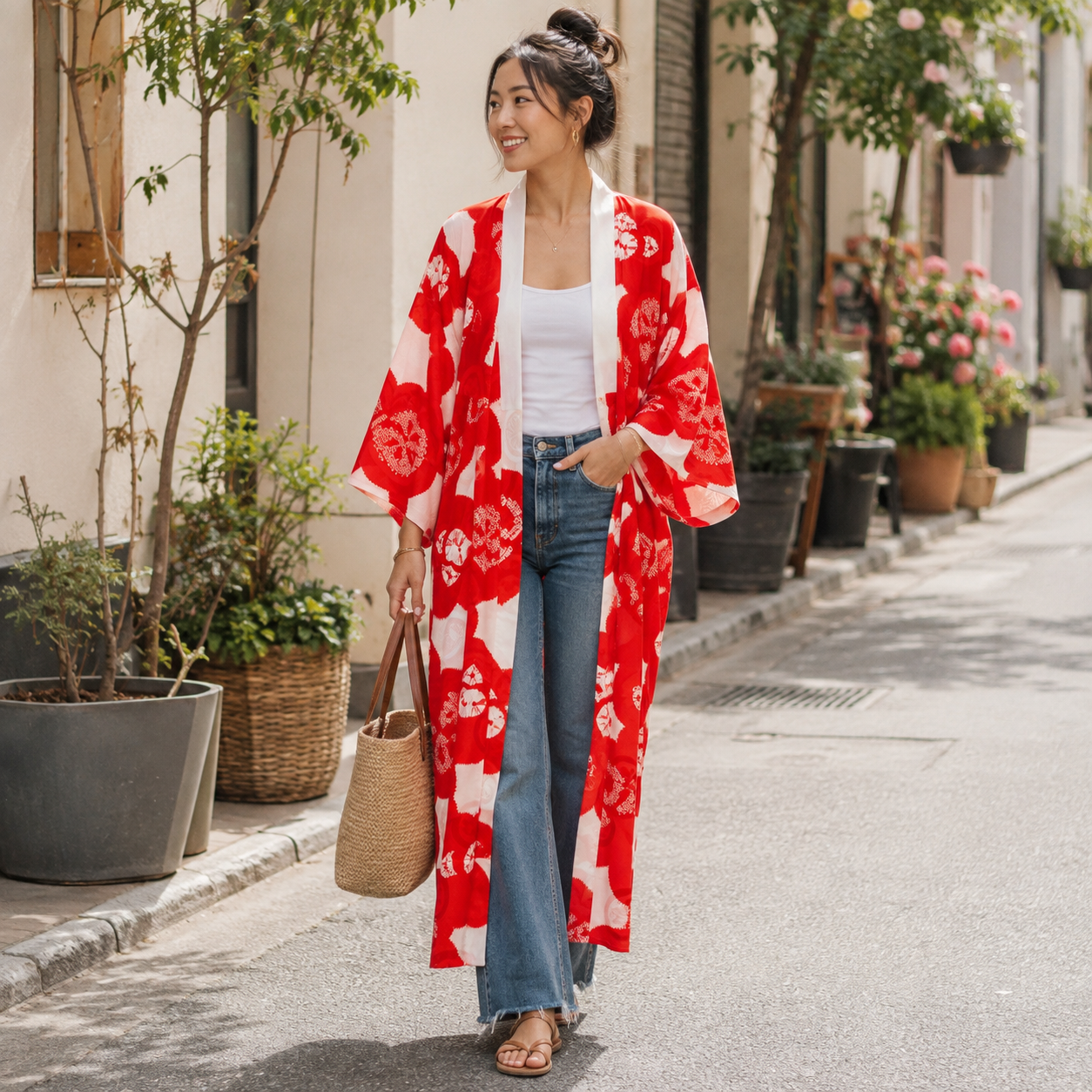 "Tachibana Shibori" Vintage Juban Underkimono