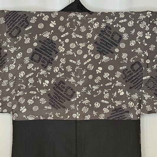 "Buddhist Symbols" Vintage Man's Haori