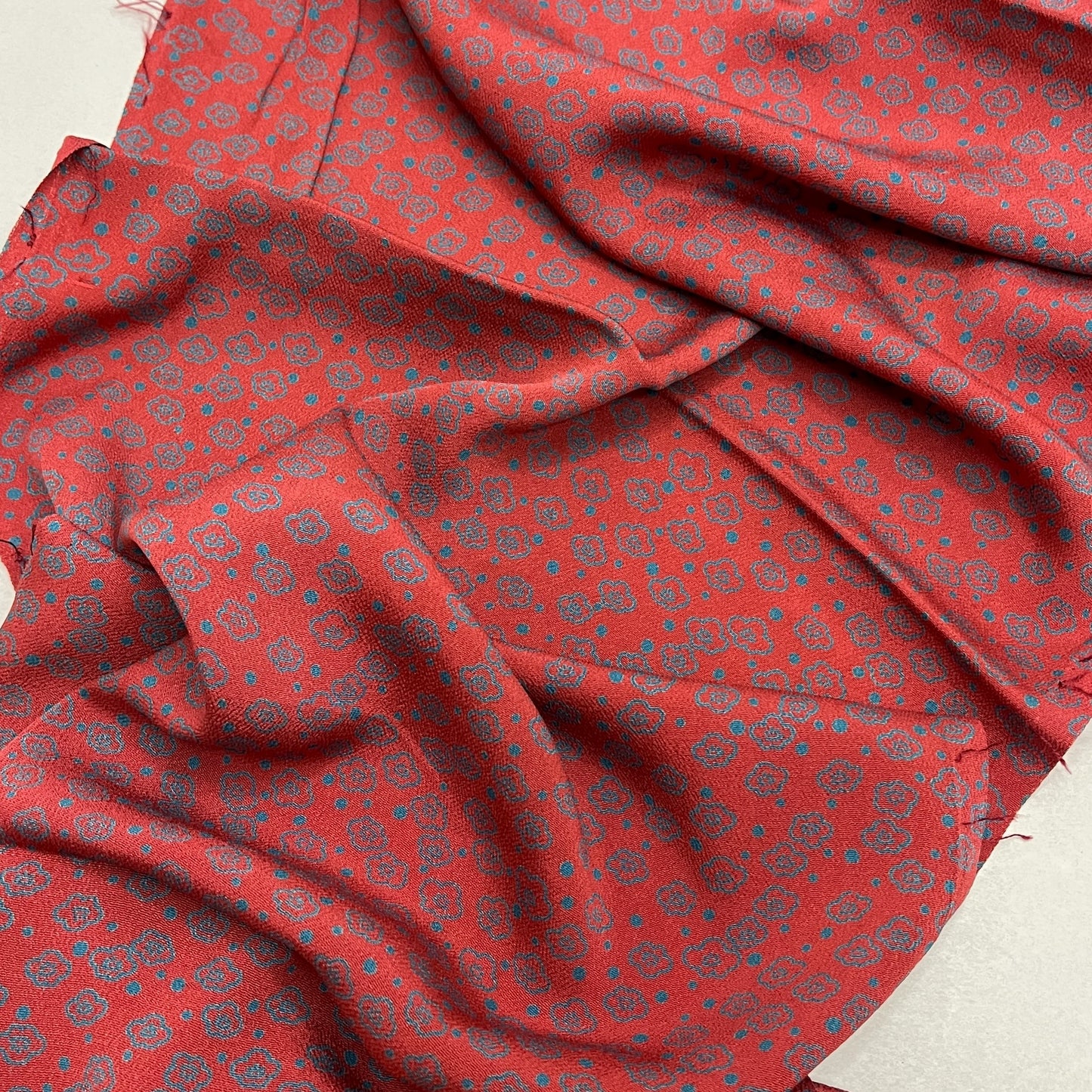 "Red Ume" Vintage Kimono Yardage