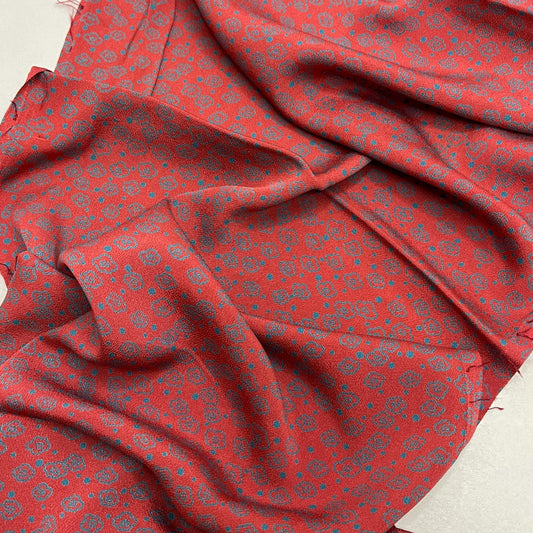 "Red Ume" Vintage Kimono Yardage