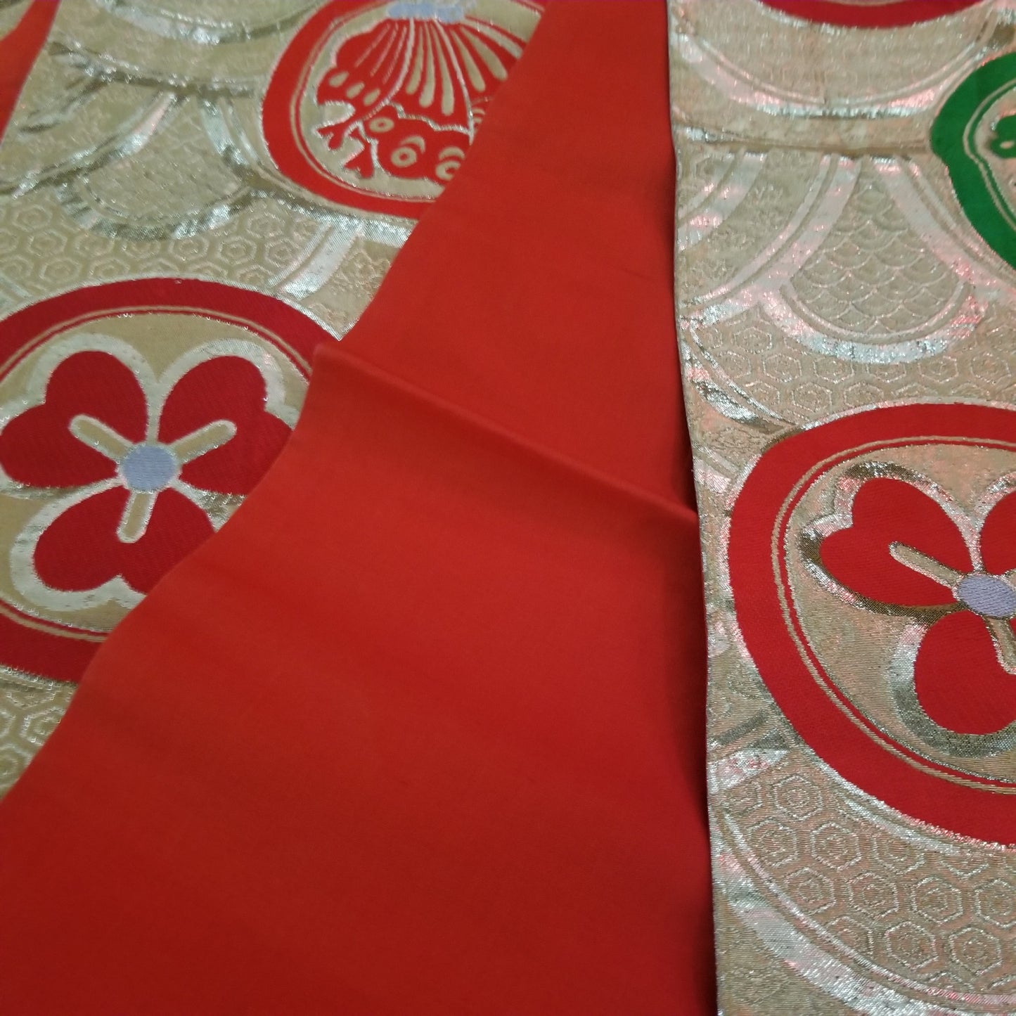 "Butterfly Crests" Vintage Han Maru Obi