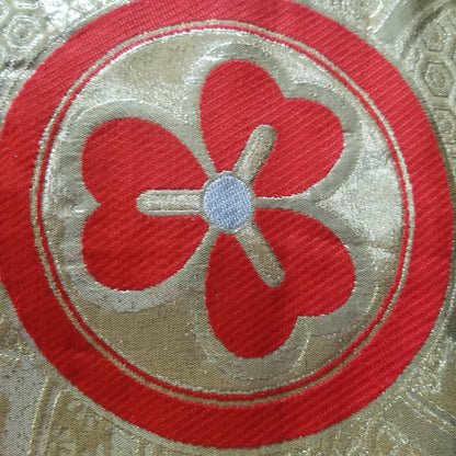 "Butterfly Crests" Vintage Han Maru Obi