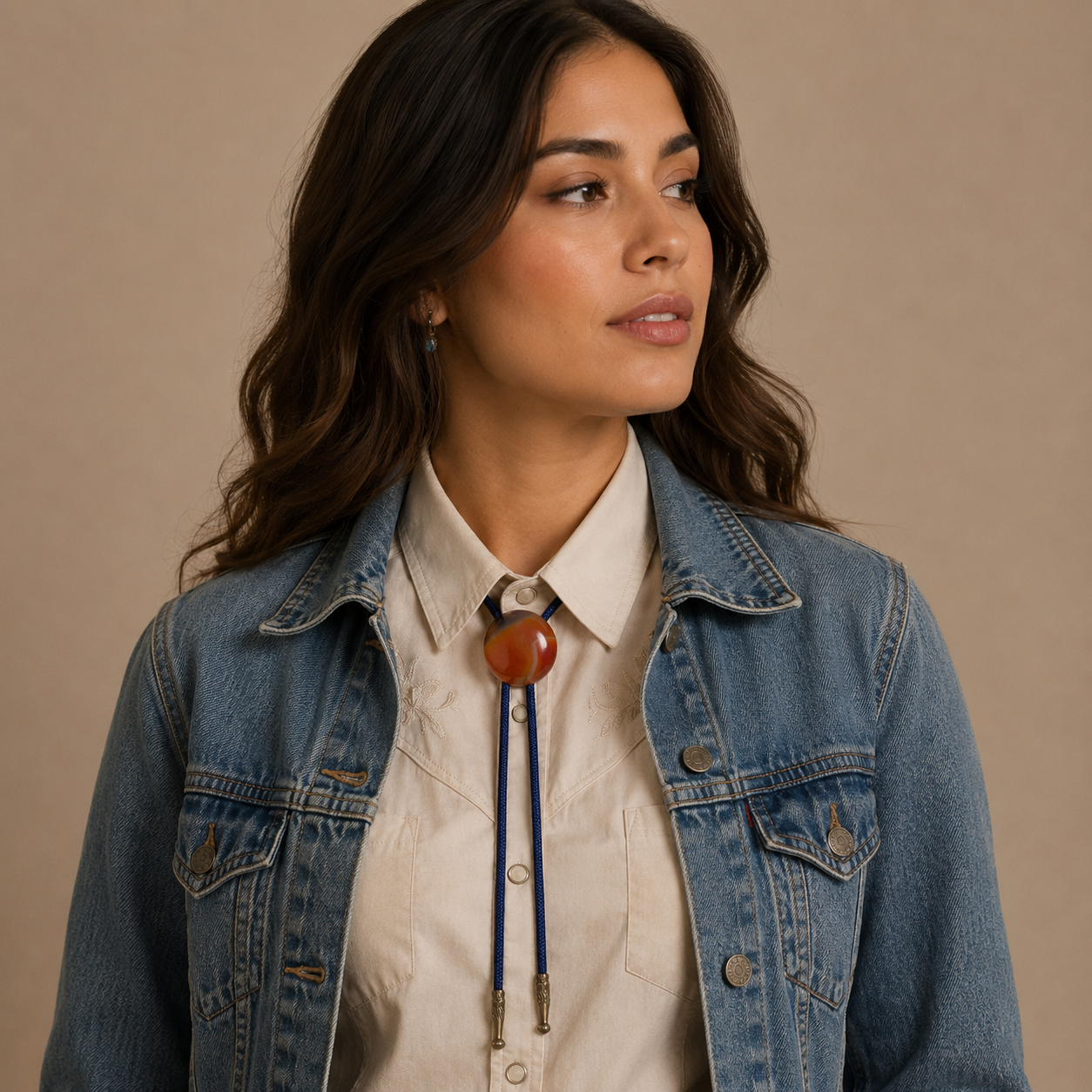 "Southwest Sunset" Vintage Bolo Tie