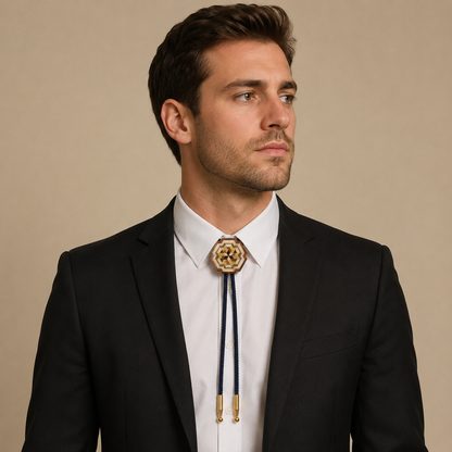 "Hakone Yosegi" Vintage Bolo Tie