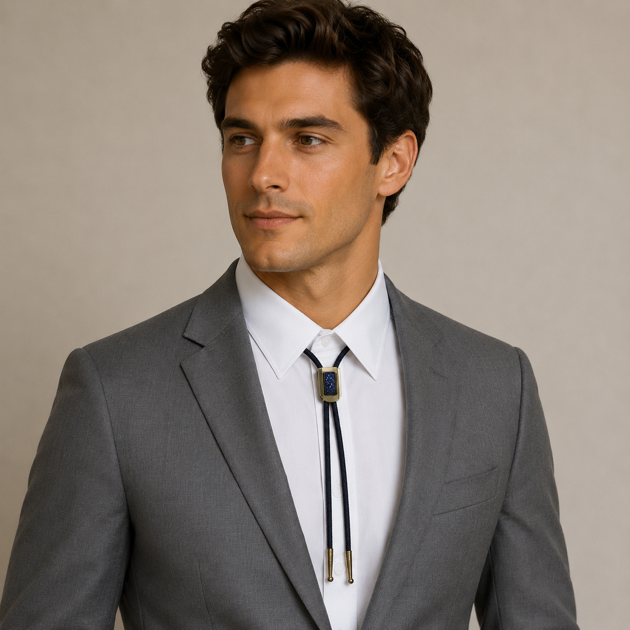 "Blue and Gold" Vintage Bolo Tie