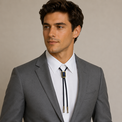 "Blue and Gold" Vintage Bolo Tie