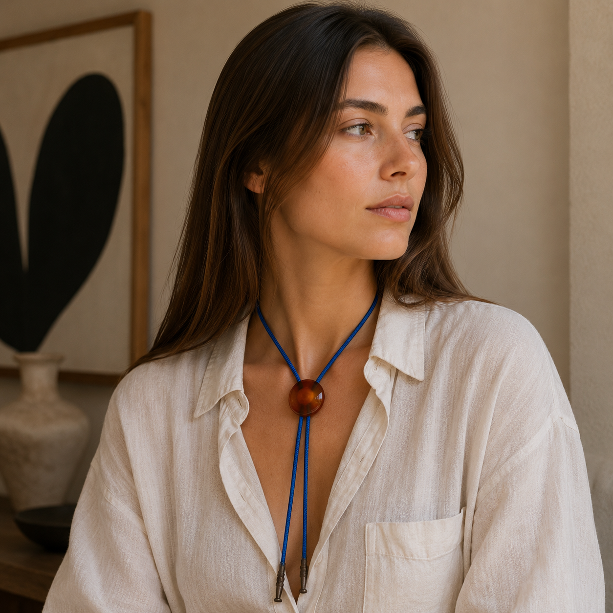 "Sun Waves" Vintage Bolo Tie