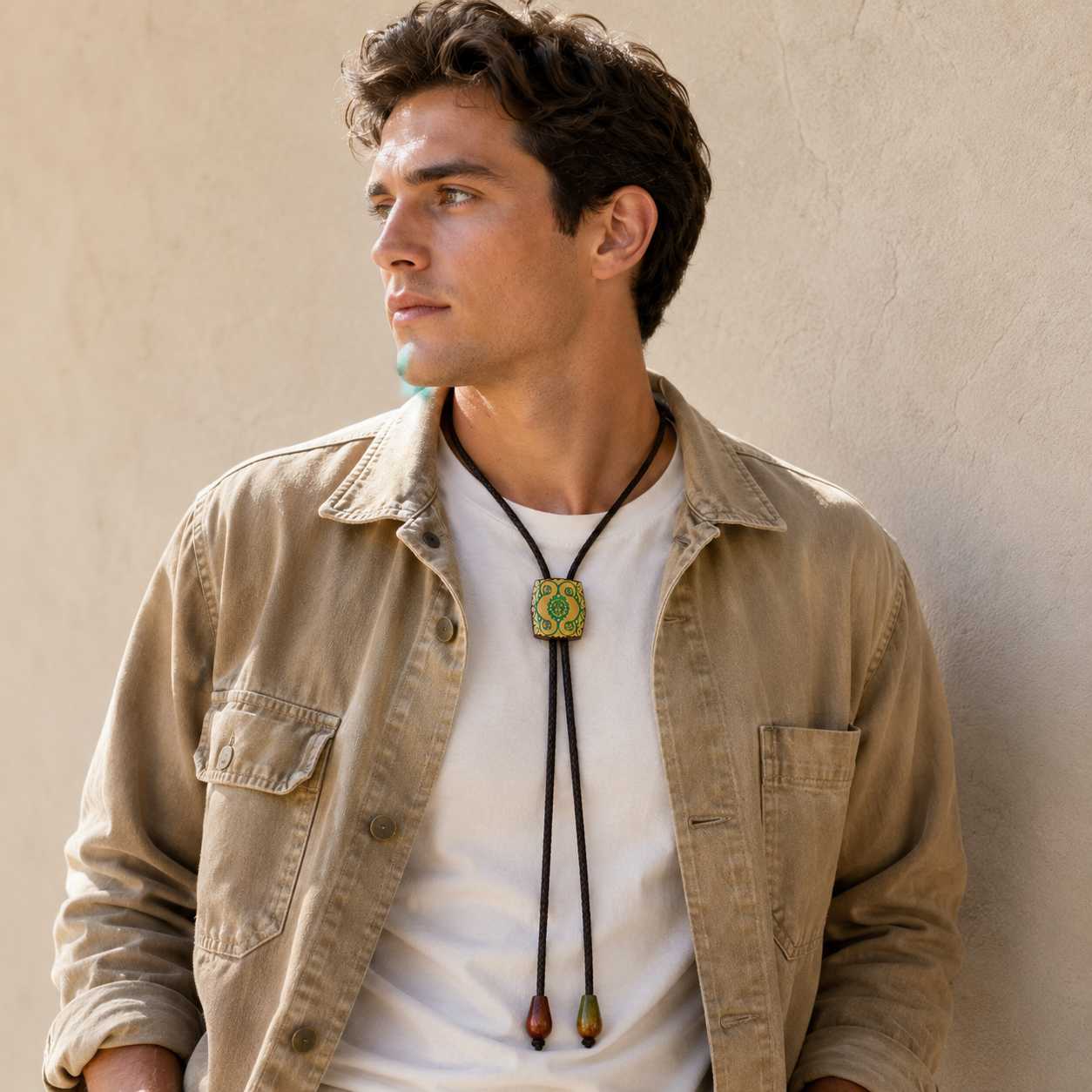 "Forest Rune" Vintage Bolo Tie
