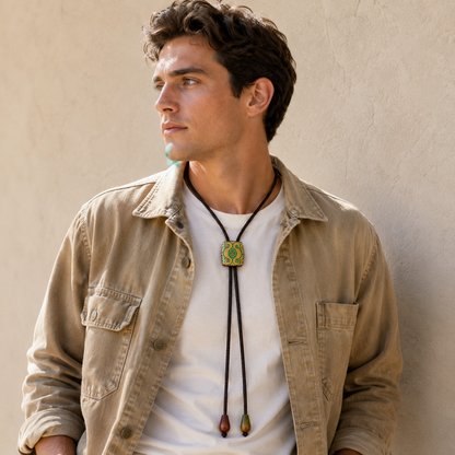 "Forest Rune" Vintage Bolo Tie