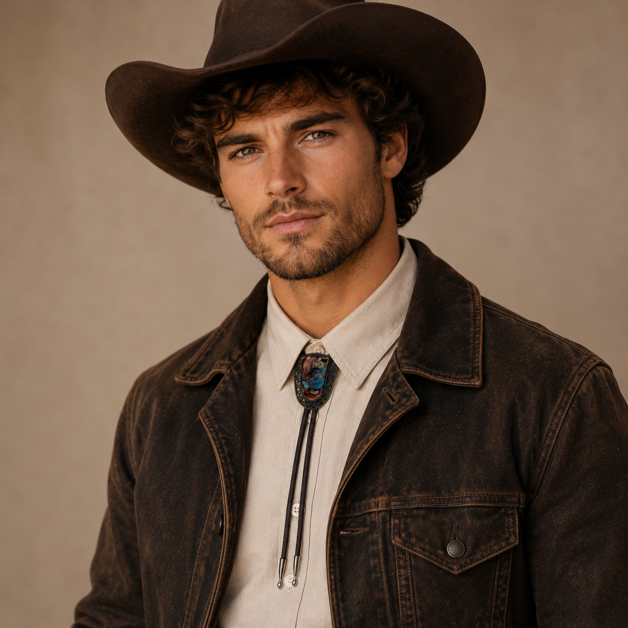 "Sedona Swirl" Vintage Bolo Tie
