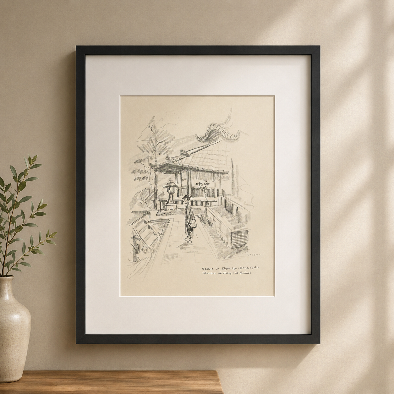 "Kiyomizu-Dera" - Vintage Matted Print