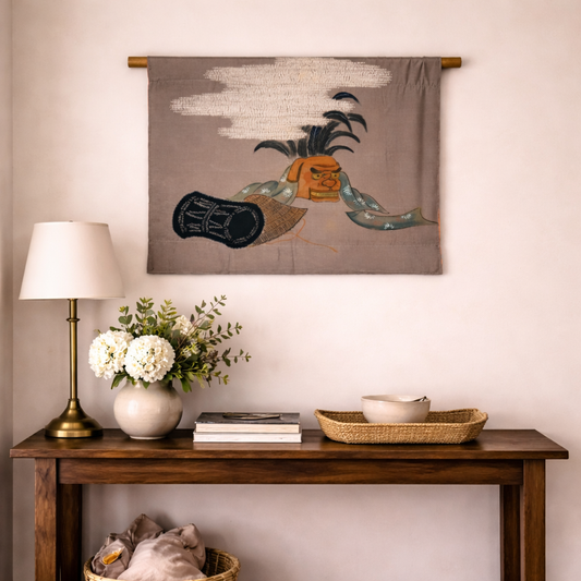 "Drumbeat Protector" Japanique Tapestry