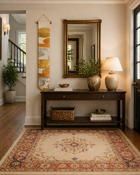 "Golden Current" Japanique Tapestry