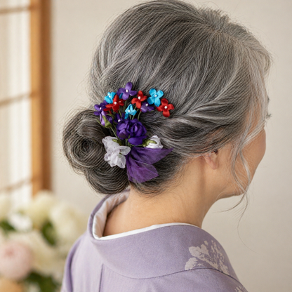 "Kyoto Meadow" Vintage Kanzashi Hair Pin